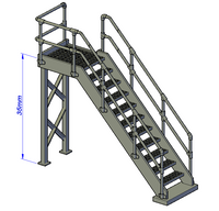 Metal Stairs right platform - RC-220#-R-76