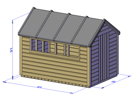 Small Garden Shed with apex roof - RG-0008-A-76