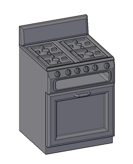 Cooker low grill with glass door - RH-0020-A-76