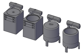Top Loader Washing Machine set of 4 - RH-0047-S-76