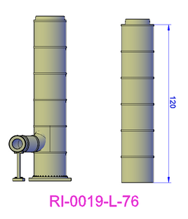 Industrial 6ft flue - RI-0019-K-76