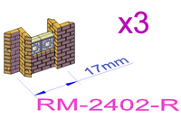 Low Brick Wall with Square Breeze Blocks - RM-24XX-X-76
