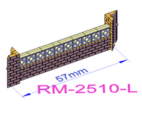 Low Brick Wall with Diamond Breeze Blocks - RM-25XX-X-76