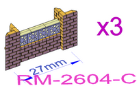Low Brick Wall with Clover Breeze Blocks - RM-26XX-X-76