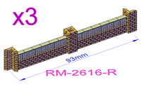Low Brick Wall with Clover Breeze Blocks - RM-26XX-X-76