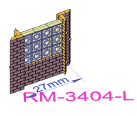 Tall Brick Wall with Square Breeze Blocks - RM-34XX-X-76