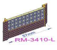 Tall Brick Wall with Square Breeze Blocks - RM-34XX-X-76