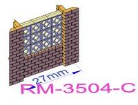 Tall Brick Wall with Diamond Breeze Blocks - RM-35XX-X-76