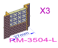 Tall Brick Wall with Diamond Breeze Blocks - RM-35XX-X-76