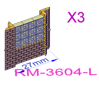 Tall Brick Wall with Clover Breeze Blocks - RM-36XX-X-76