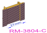 Tall Brick Wall with Brick capping - RM-38XX-X-76