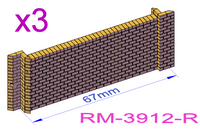 Tall Brick Wall with Brick capping - RM-38XX-X-76