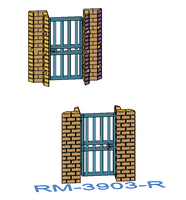 Low/High Brick Wall Gates - RM-x90x-A-76