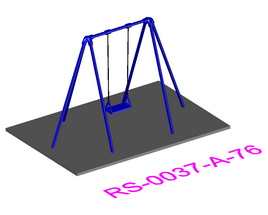 Single Playground Swing with 6 legs - RS-0037-A-76