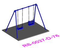 Double Playground Swing with 4 legs - RS-0037-D-76