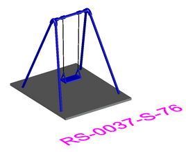 Single Playground Swing with 4 legs - RS-0037-S-76