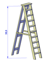 Closed & Open Step Ladder set of 4 - RS-0051-S-76